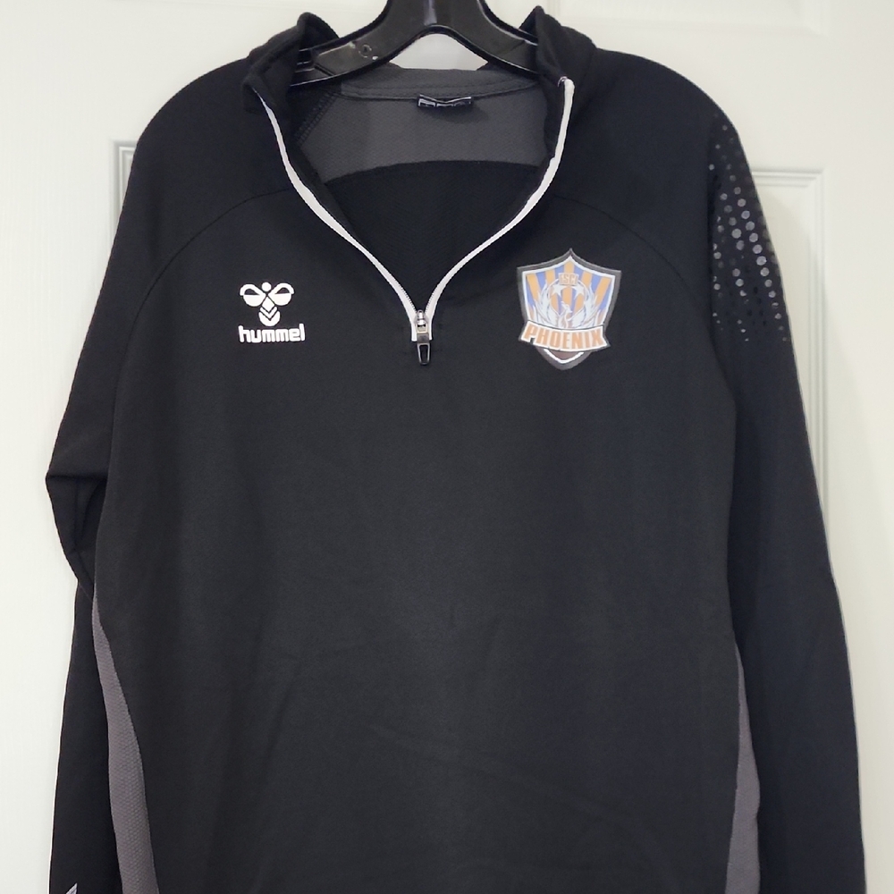 Hummel Black and Gray Zip-Up